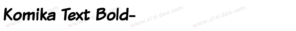 Komika Text Bold字体转换